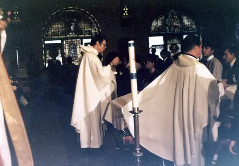 Rudy Lozano's funeral at St. Pius V Church, Pilsen, June 1983