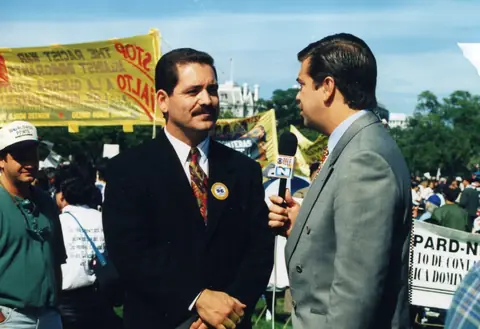 Young Rudy Lozano at a march