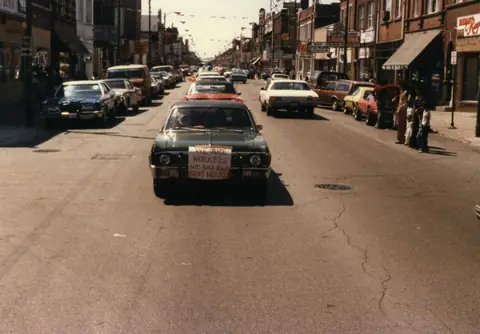 Car protest on 26th Street, Little Village