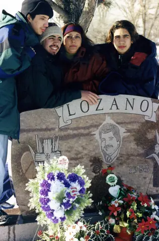 At Rudy Lozano's grave