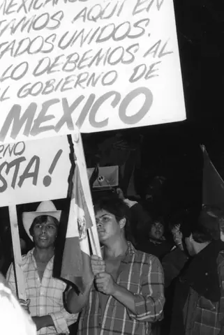 Protest against election fraud in Mexico, Petrillo Park, 1989