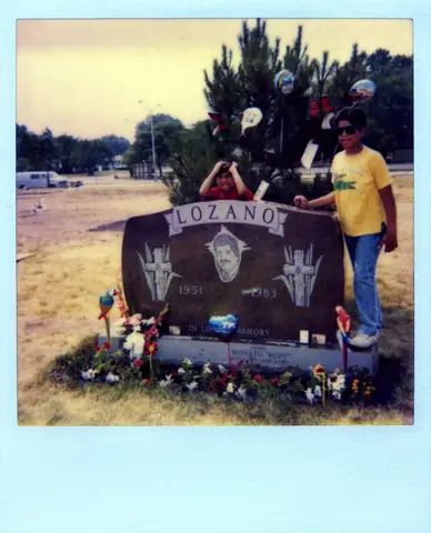 At Rudy Lozano's grave