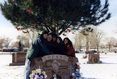At Rudy Lozano's grave