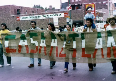 Workers' rights demonstration, Little Village