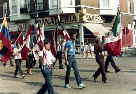 Funeral procession for Rudy Lozano, June 1983