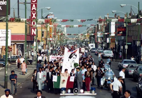Funeral procession for Rudy Lozano, June 1983