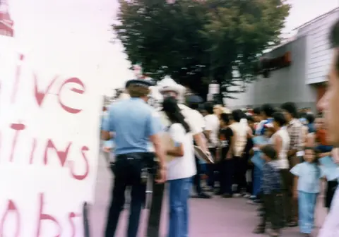 Workers' rights demonstration, Little Village