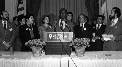 Rudy Lozano with fellow organizers