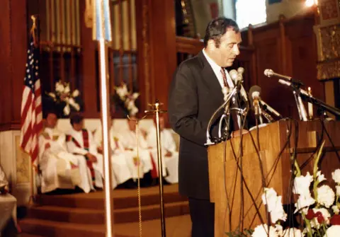 Rudy Lozano's funeral at St. Pius V Church, Pilsen, June 1983
