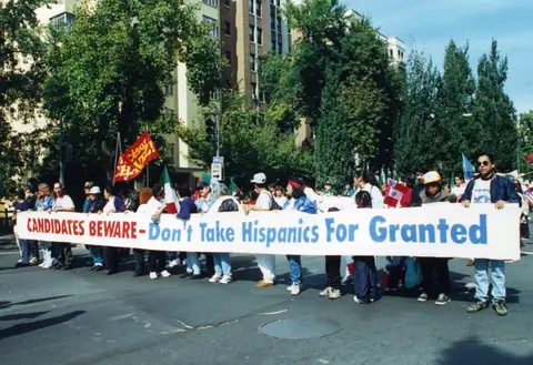 Young Rudy Lozano at a march