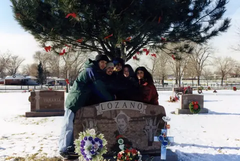 At Rudy Lozano's grave