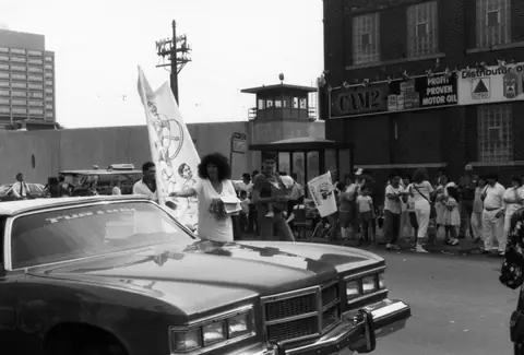 Protest against election fraud in Mexico, September 1989