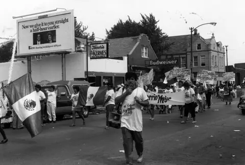 Protest against election fraud in Mexico, September 1989