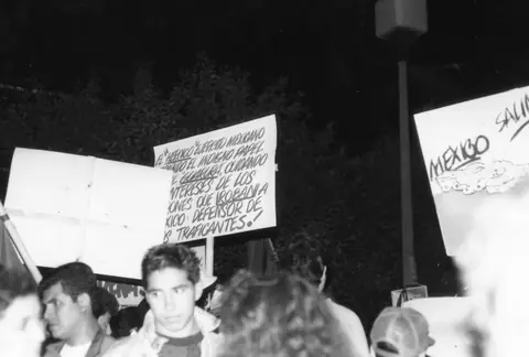 Protest against election fraud in Mexico, Petrillo Park, 1989
