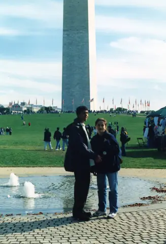 Young Rudy Lozano at a march