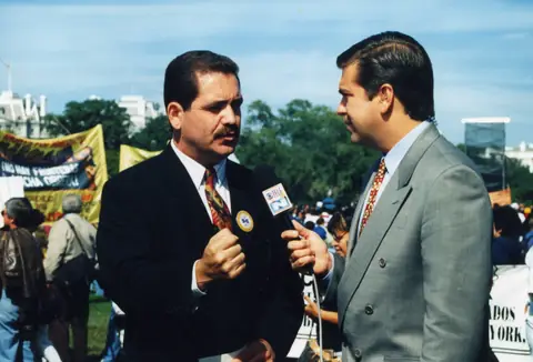 Young Rudy Lozano at a march