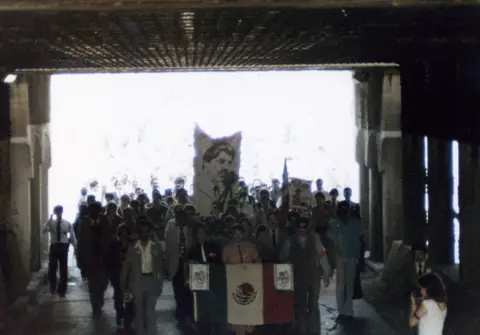 Funeral procession for Rudy Lozano, June 1983