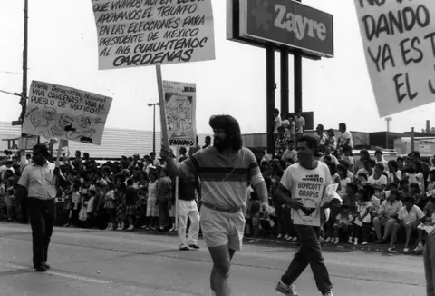 Protest against election fraud in Mexico, September 1989