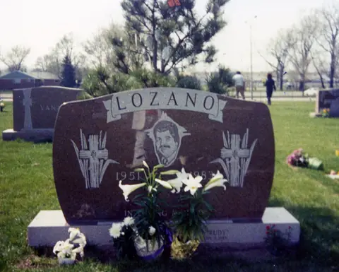 At Rudy Lozano's grave