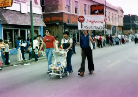 Workers' rights demonstration, Little Village
