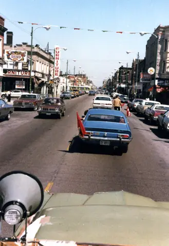 Car protest on 26th Street, Little Village