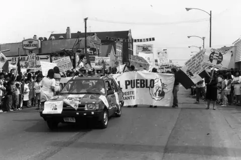 Protest against election fraud in Mexico, September 1989
