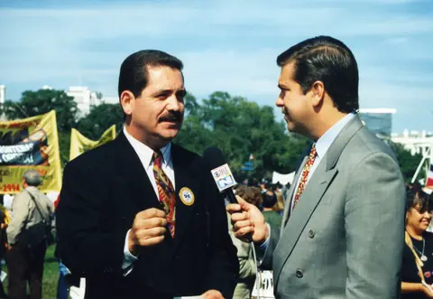 Young Rudy Lozano at a march