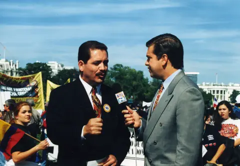 Young Rudy Lozano at a march