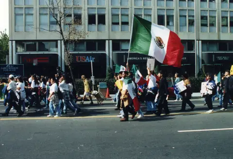 Young Rudy Lozano at a march
