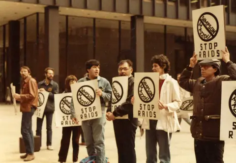 Protest against the Simpson-Mazzoli immigration bill