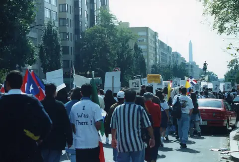 Young Rudy Lozano at a march