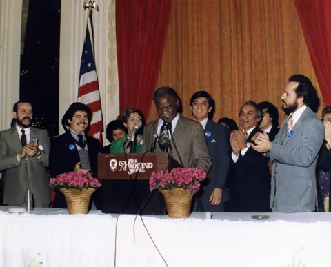Rudy Lozano with fellow organizers