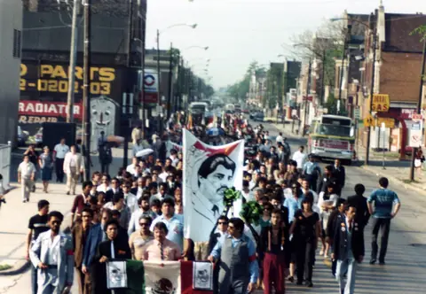 Funeral procession for Rudy Lozano, June 1983