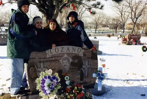 At Rudy Lozano's grave