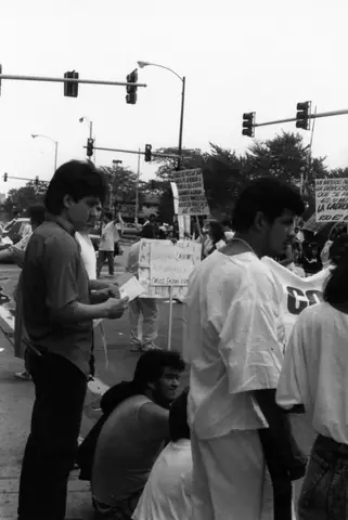 Protest against election fraud in Mexico, September 1989