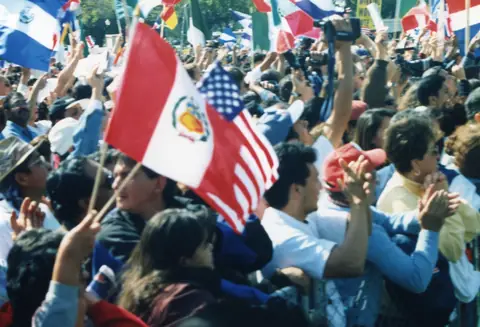 Young Rudy Lozano at a march