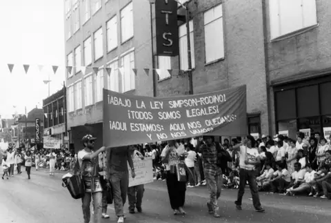 Protest against election fraud in Mexico, September 1989