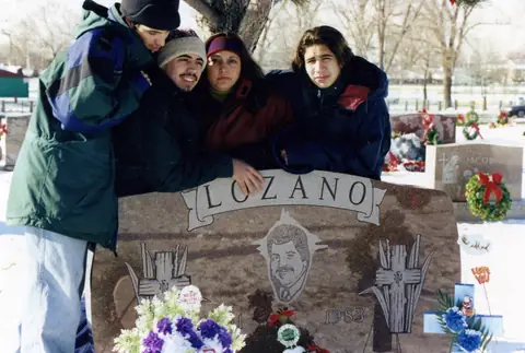 At Rudy Lozano's grave