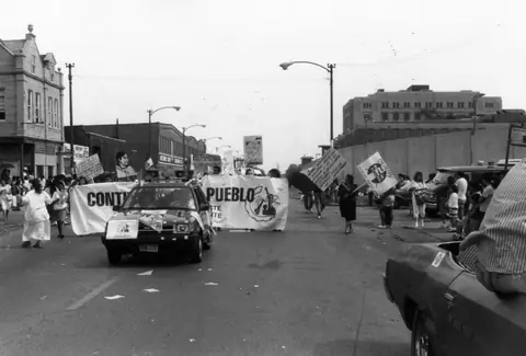 Protest against election fraud in Mexico, September 1989