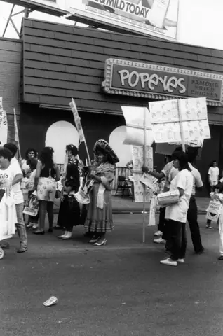 Protest against election fraud in Mexico, September 1989