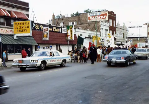 Rally at 26th Street and Kostner, Little Village