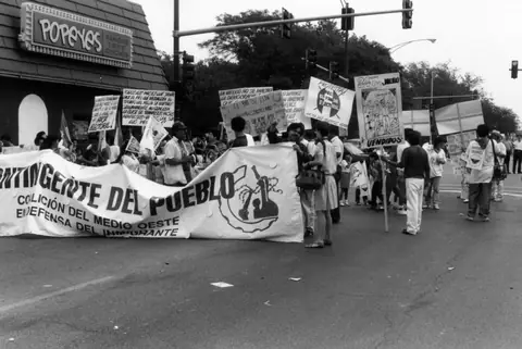 Protest against election fraud in Mexico, September 1989