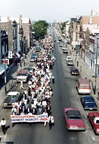 Funeral procession for Rudy Lozano, June 1983