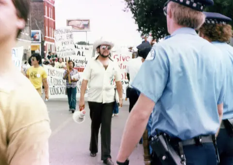 Workers' rights demonstration, Little Village