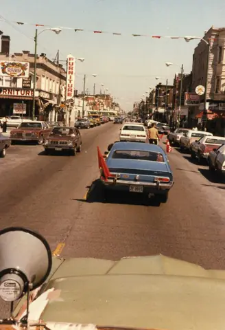 Car protest on 26th Street, Little Village