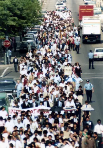 Funeral procession for Rudy Lozano, June 1983