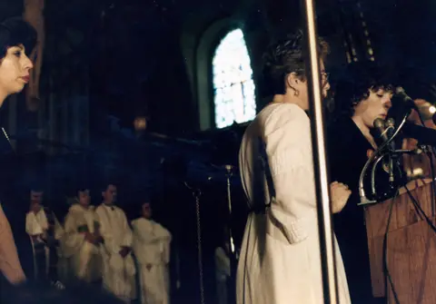 Rudy Lozano's funeral at St. Pius V Church, Pilsen, June 1983