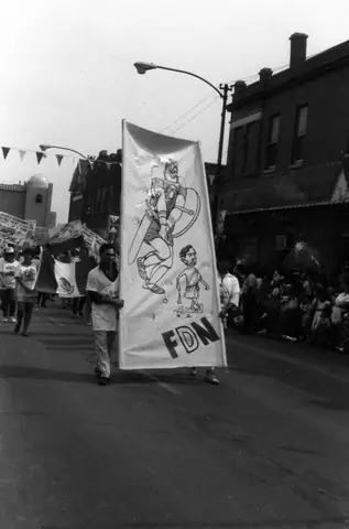 Protest against election fraud in Mexico, September 1989
