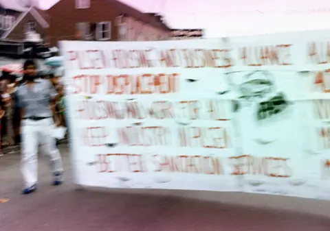 Workers' rights demonstration, Little Village